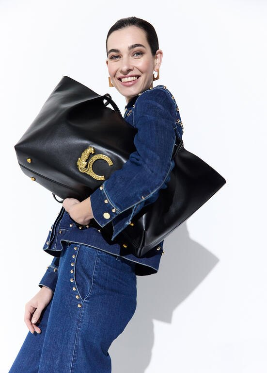 Lola Casademunt Shopper Lederoptik, Doppelhenkel Schwarz