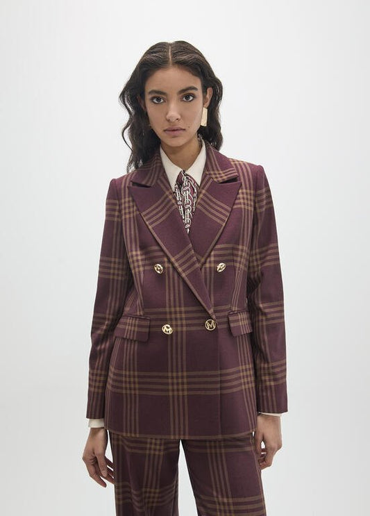 Lola Casademunt Blazer "American Window Painting" Weinrot