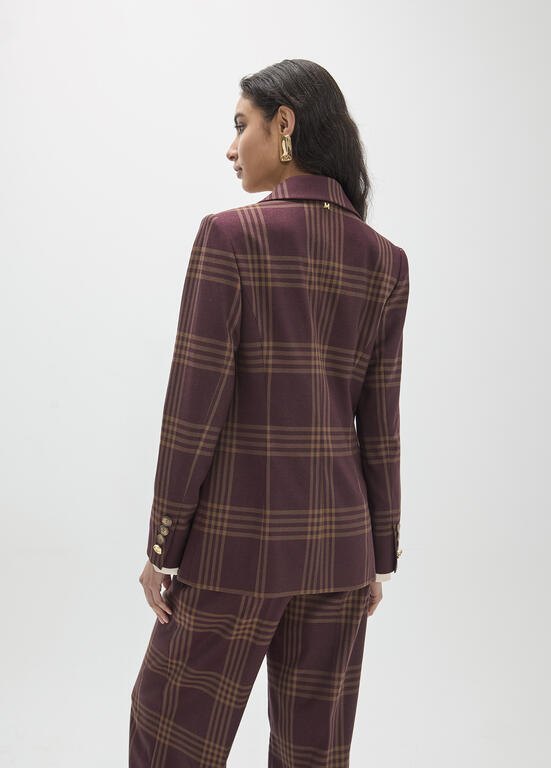 Lola Casademunt Blazer "American Window Painting" Weinrot