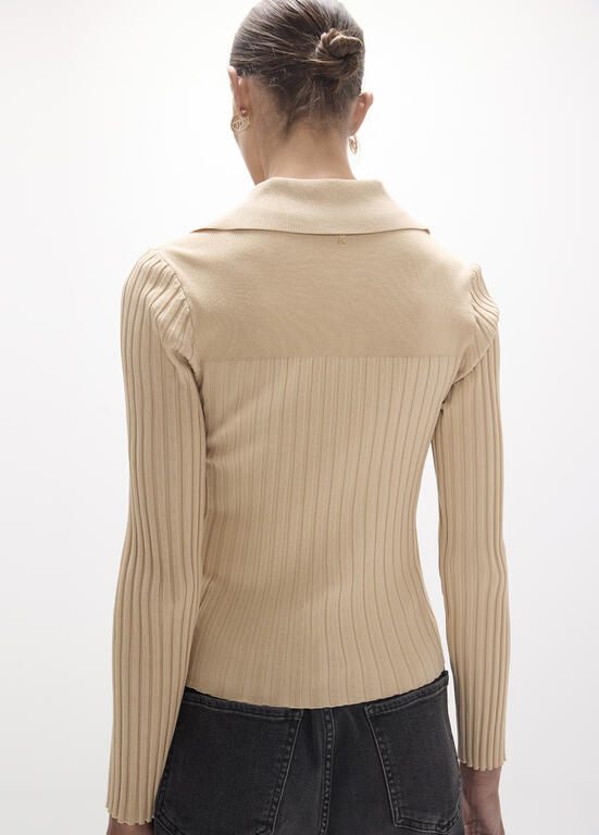 Lola Casademunt Cardigan mit Taschenpatten Beige