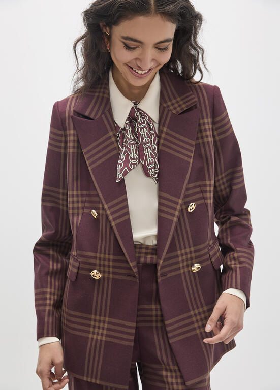 Lola Casademunt Blazer "American Window Painting" Weinrot