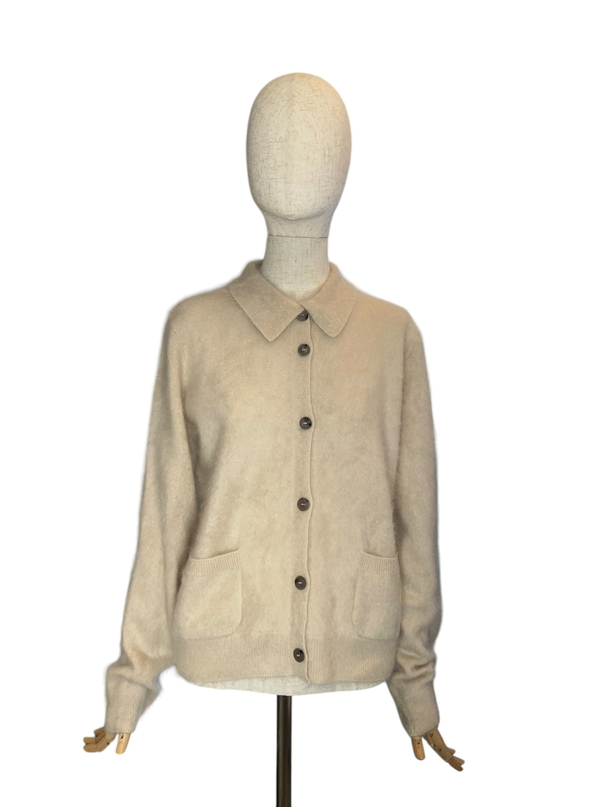 Pre-Loved Iris von Arnim Kaschmir-Strickjacke ELYN, beige