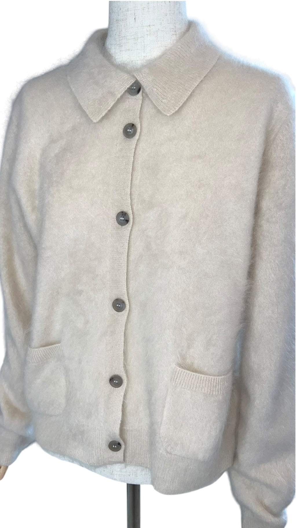 Pre-Loved Iris von Arnim Kaschmir-Strickjacke ELYN, beige