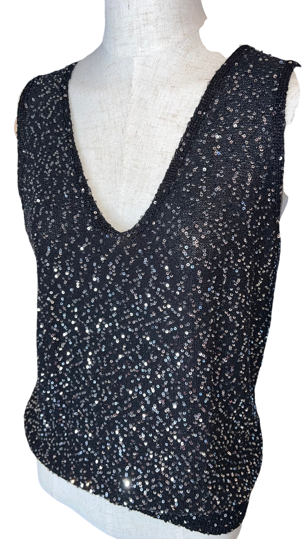 Pre-Loved Max Mara Weekend  Pailletten-Stricktop, glitzer