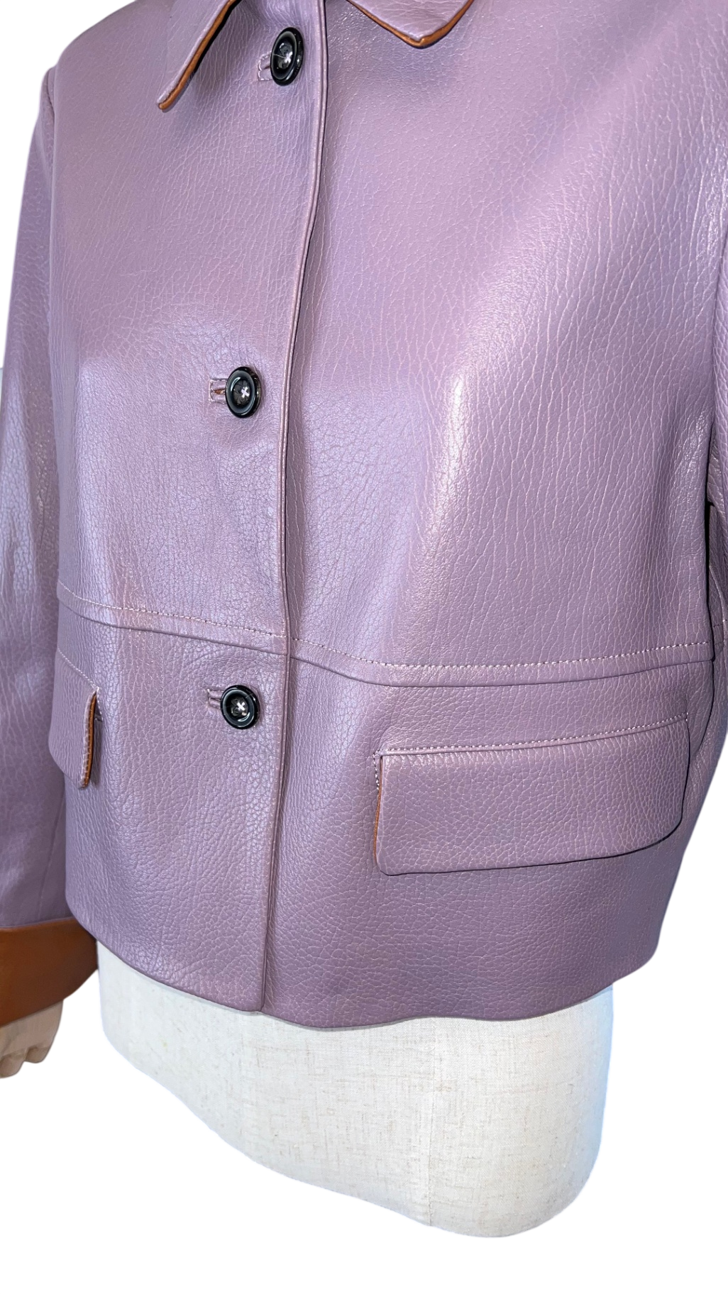 Pre-Loved ODEEH Lederjacke, violett