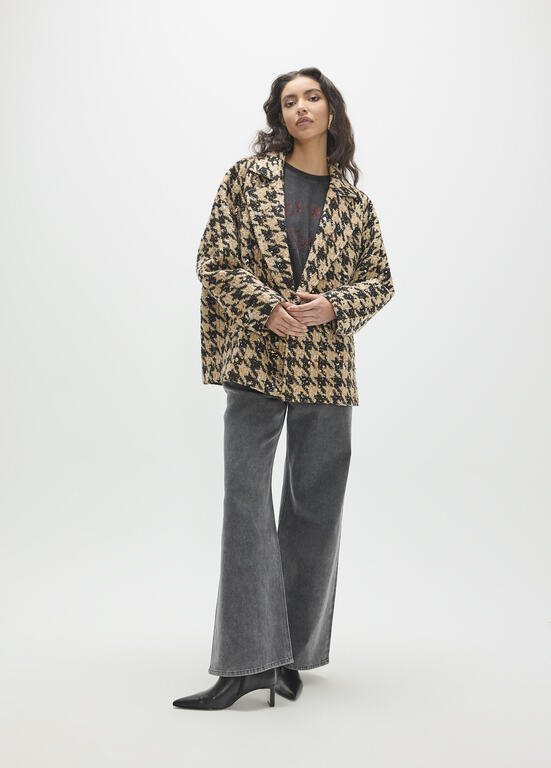 Lola Casademunt Jacke mit grossem Hahnentrittmuster