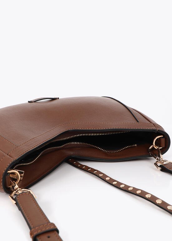 Lola Casademunt Crossbody Bag mit Nietenriemen, Camel