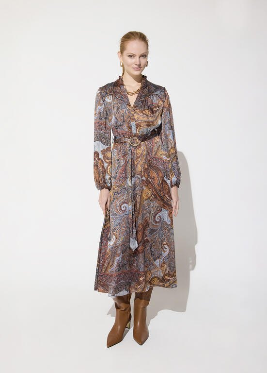 Lola Casademunt Kleid mit Paisleymuster & goldenen Nieten