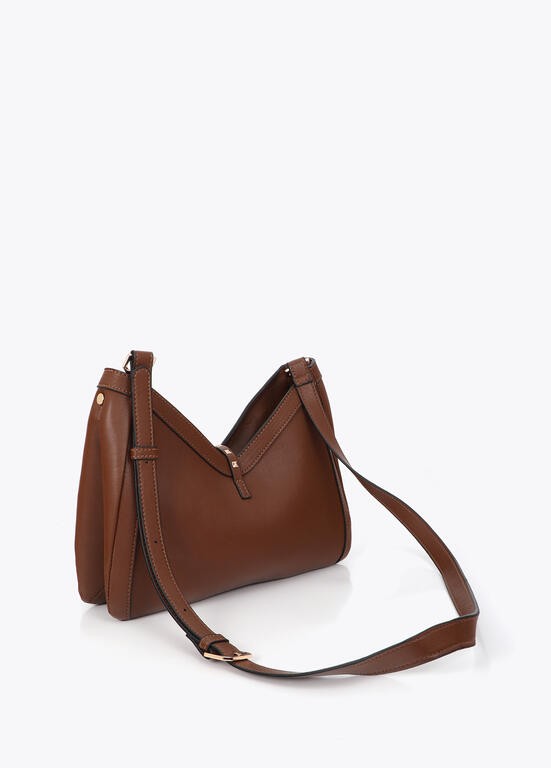 Lola Casademunt Crossbody Bag mit Nietenriemen, Camel