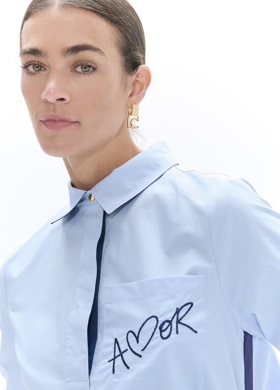 Lola Casademunt Kurzarmkleid mit Amor-Stickerei