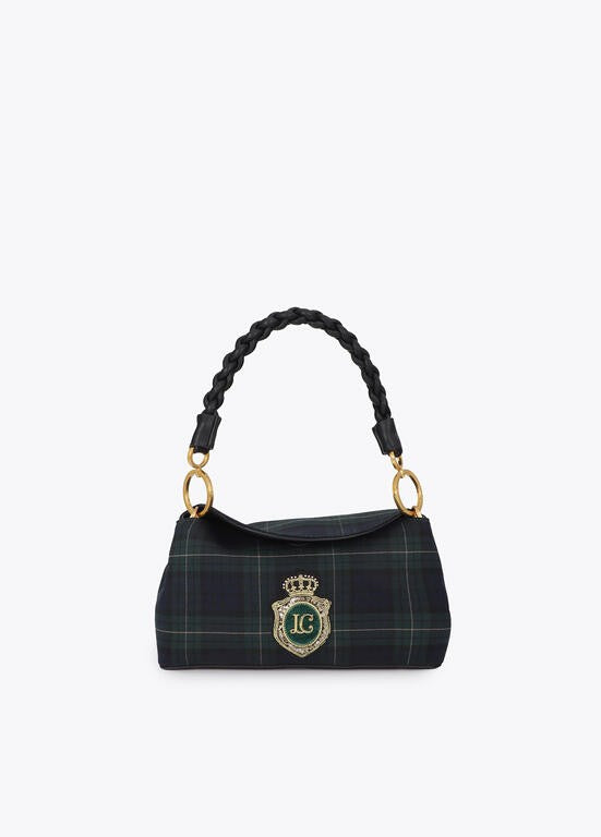 Lola Casademunt Flap Bag Kariert, grün