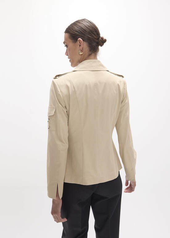 Lola Casademunt Blazer mit Goldnieten, Beige