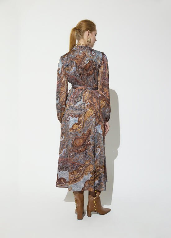 Lola Casademunt Kleid mit Paisleymuster & goldenen Nieten