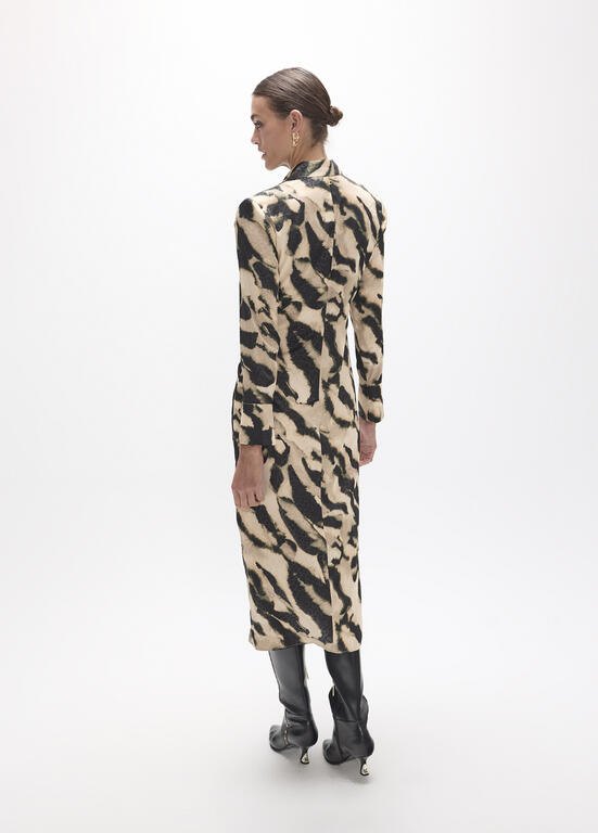 Lola Casademunt Kleid mit Marmorprint & Knotendetail