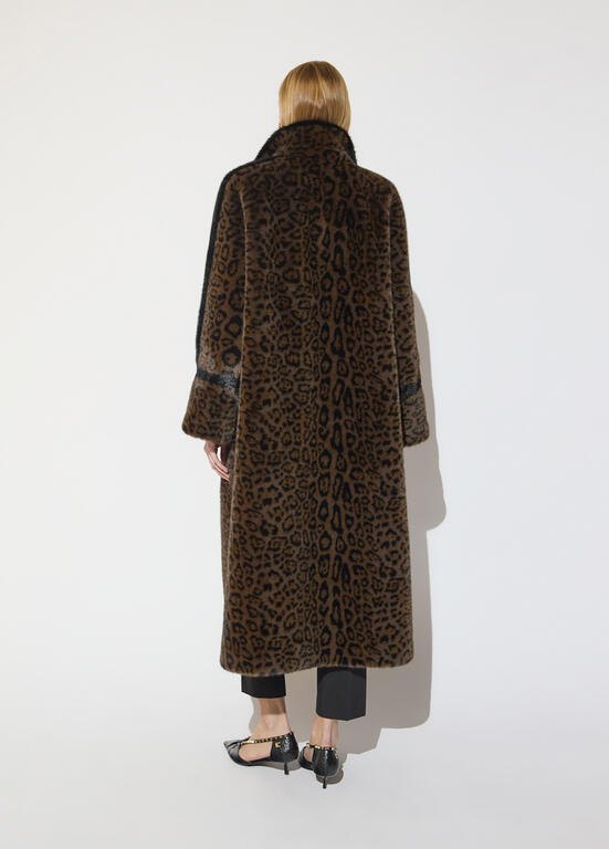 Lola Casademunt Kunstfellmantel mit Leopardenprint