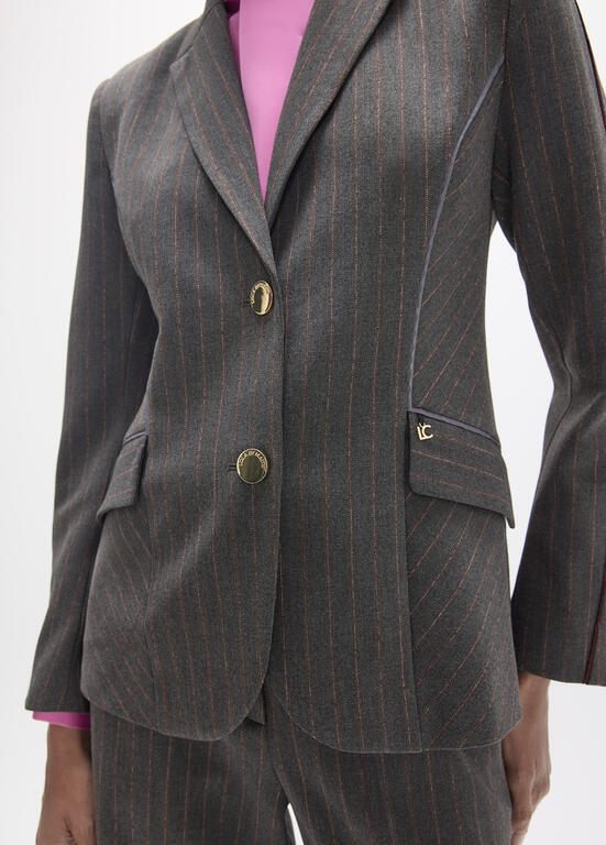 Lola Casademunt Blazer mit Bordeaux-Paspelnähten