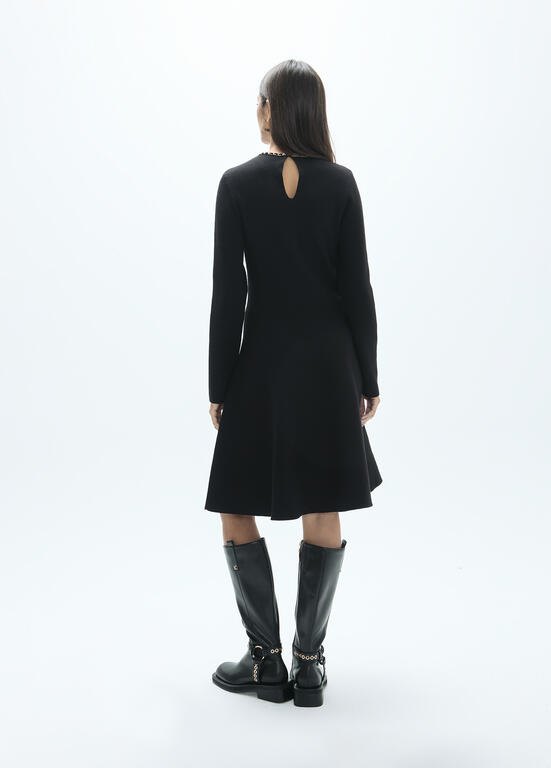 Lola Casademunt Strickkleid mit Nieten, Schwarz