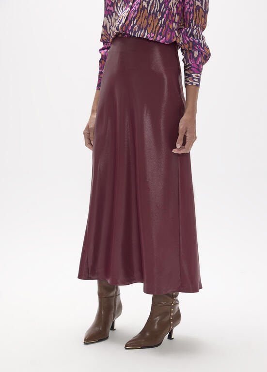 Lola Casademunt Satin-Midirock, Bordeaux