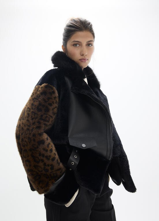 Lola Casademunt Kunstfelljacke mit Animalprint