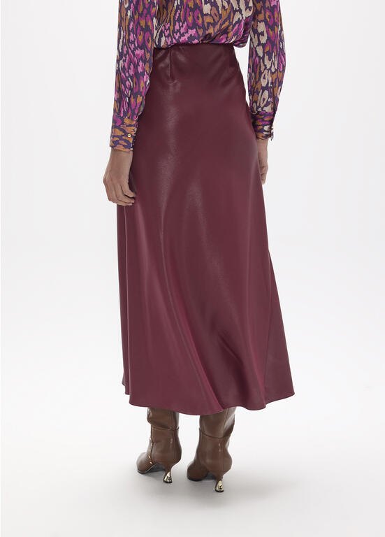 Lola Casademunt Satin-Midirock, Bordeaux