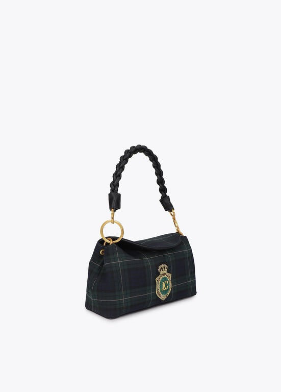 Lola Casademunt Flap Bag Kariert, grün