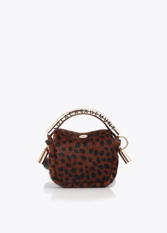 Lola Casademunt Mini-Taschenanhänger mit Animalprint