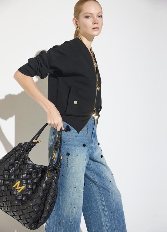 Lola Casademunt Shopper in geflochtener Lederoptik