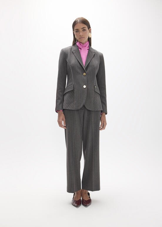 Lola Casademunt Blazer mit Bordeaux-Paspelnähten