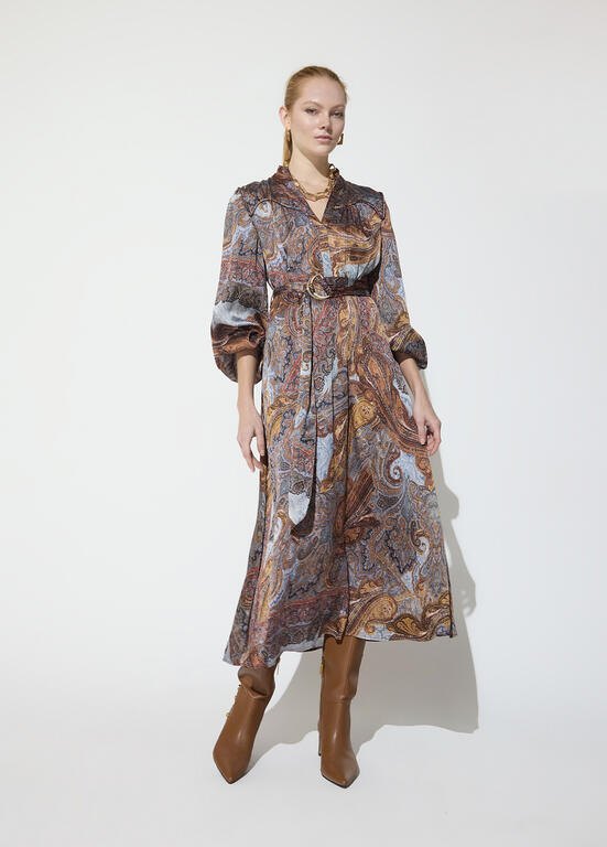 Lola Casademunt Kleid mit Paisleymuster & goldenen Nieten