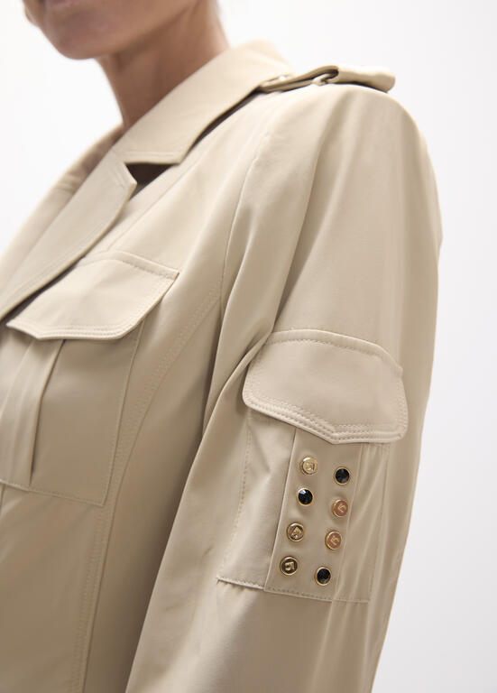 Lola Casademunt Blazer mit Goldnieten, Beige