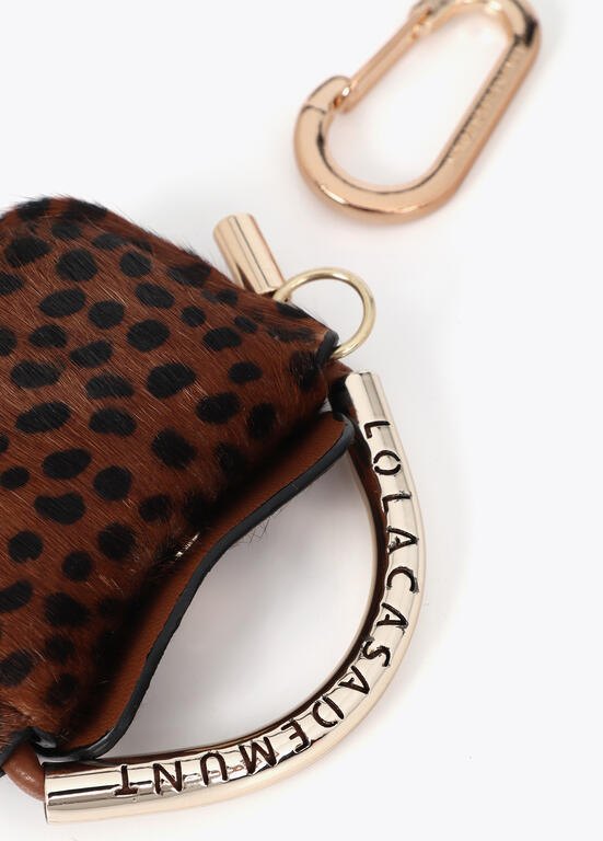 Lola Casademunt Mini-Taschenanhänger mit Animalprint