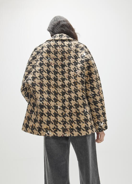 Lola Casademunt Jacke mit grossem Hahnentrittmuster