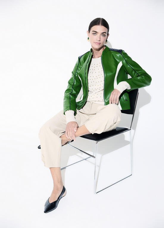 Lola Casademunt Dreifarbige Bikerjacke aus Kunstleder