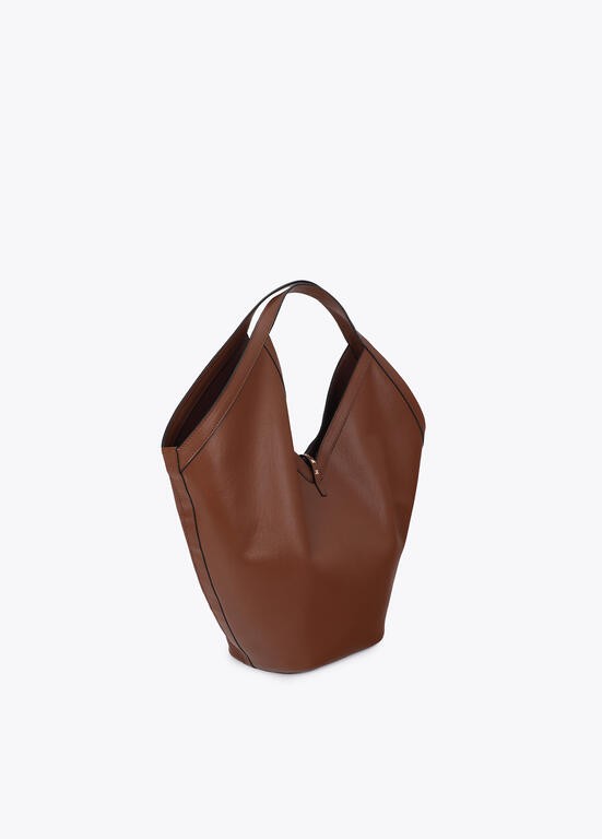 Lola Casademunt Hobo Bag mit Nietenriemen, Camel