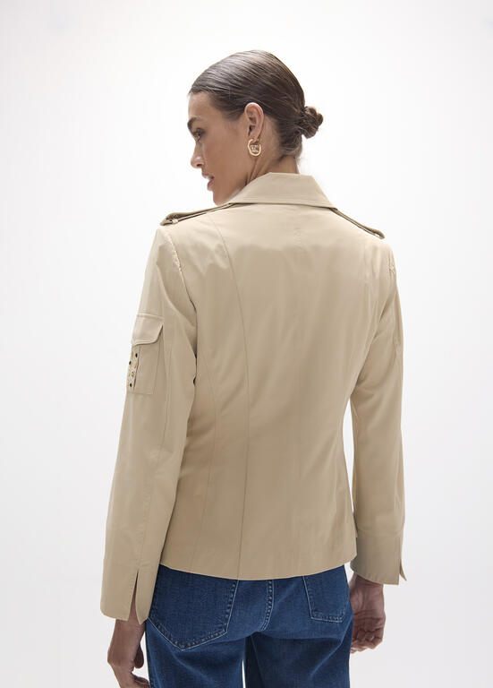 Lola Casademunt Blazer mit Goldnieten, Beige