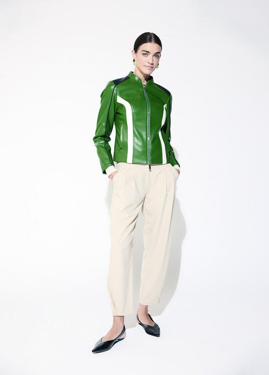 Lola Casademunt Dreifarbige Bikerjacke aus Kunstleder