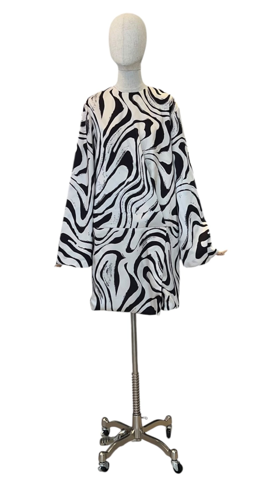Giovanna Nicolai Minidress Schwarz gemustert N147