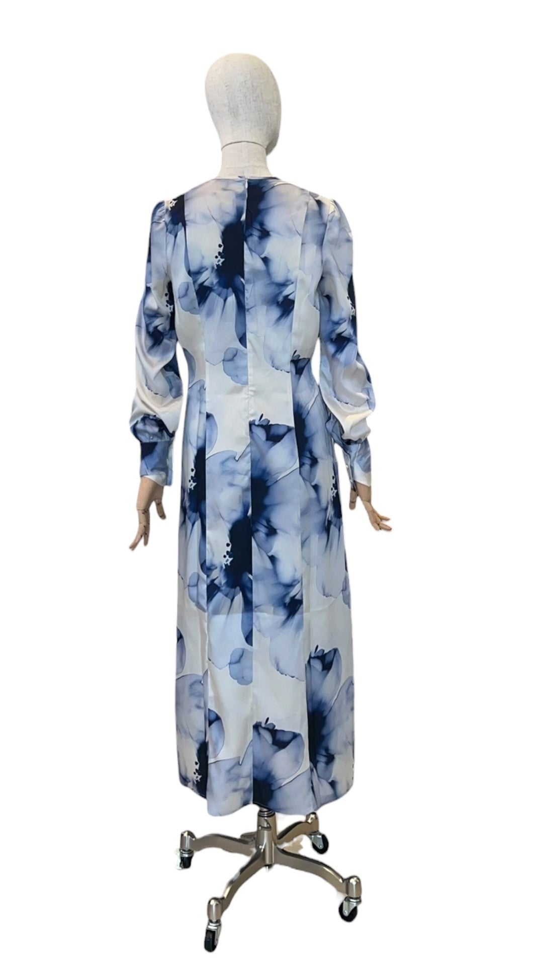 Giovanna Nicolai Mididress mit V-Neck Blau N120
