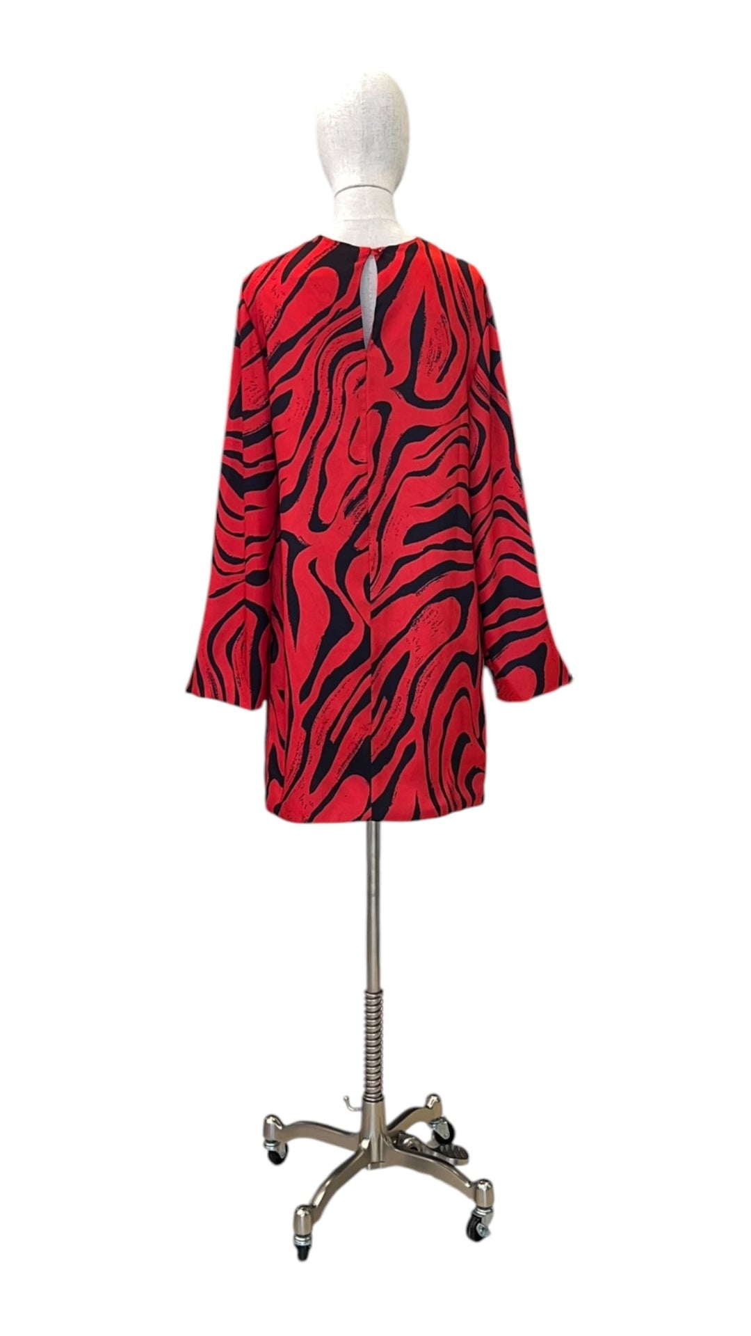 Giovanna Nicolai Minidress Rot gemustert N147