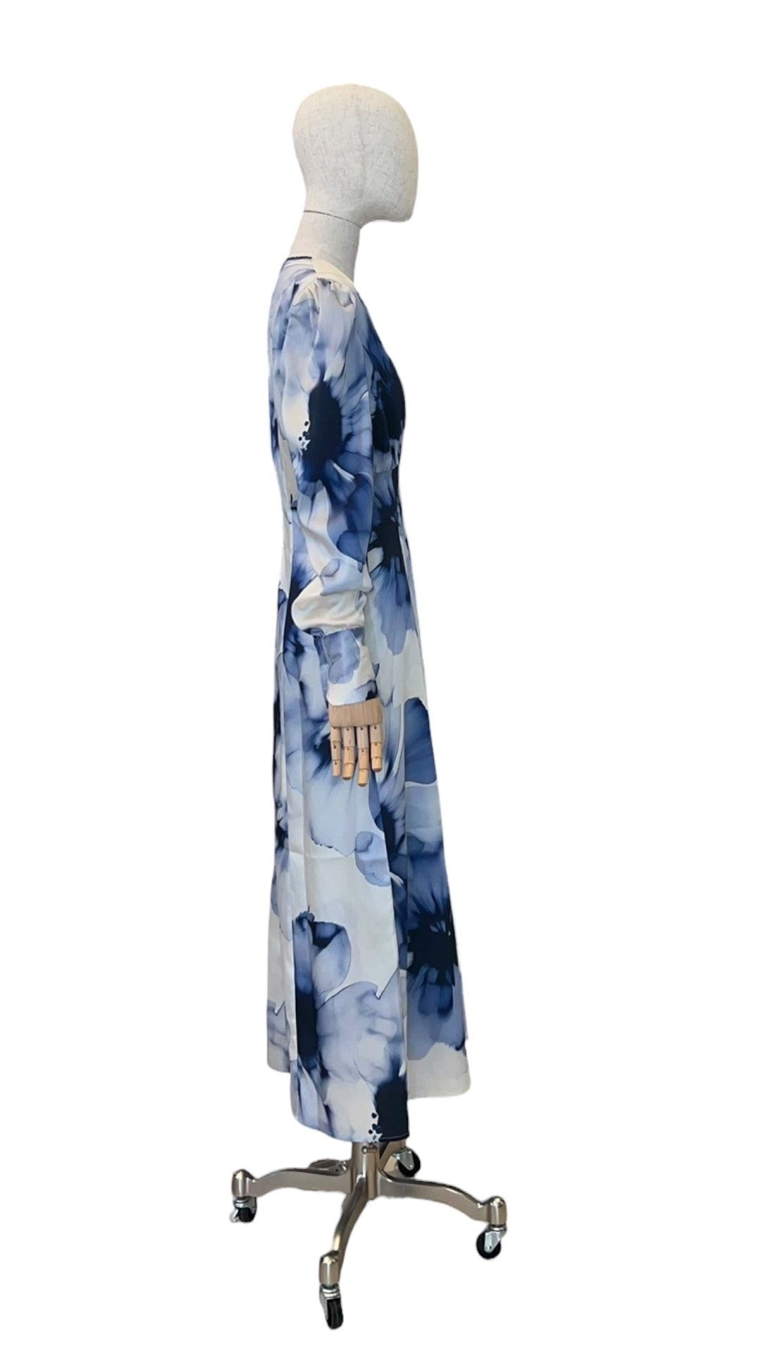 Giovanna Nicolai Mididress mit V-Neck Blau N120