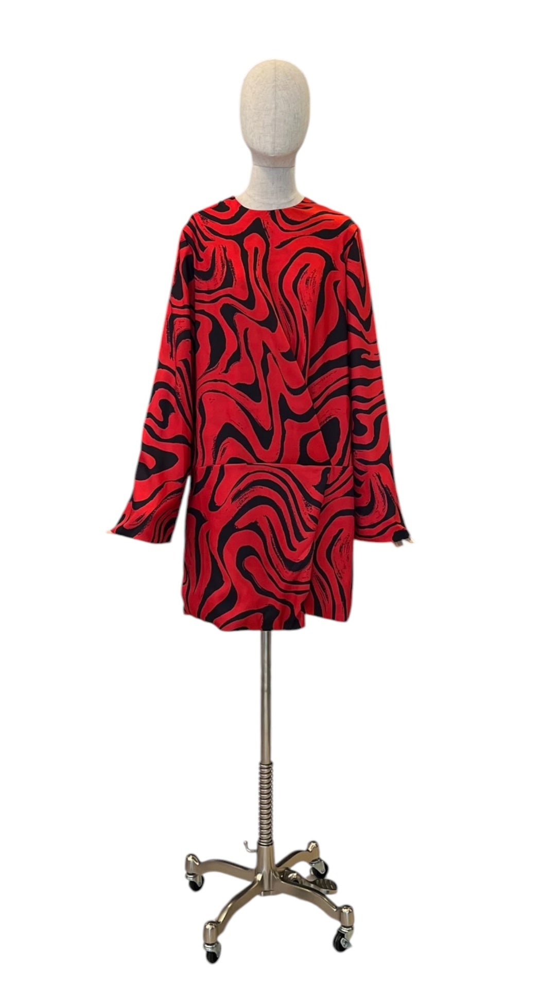 Giovanna Nicolai Minidress Rot gemustert N147
