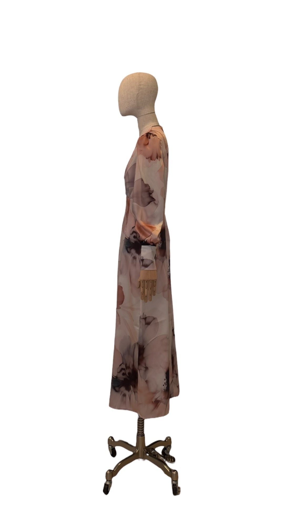 Giovanna Nicolai Mididress mit V-Neck Beige N120