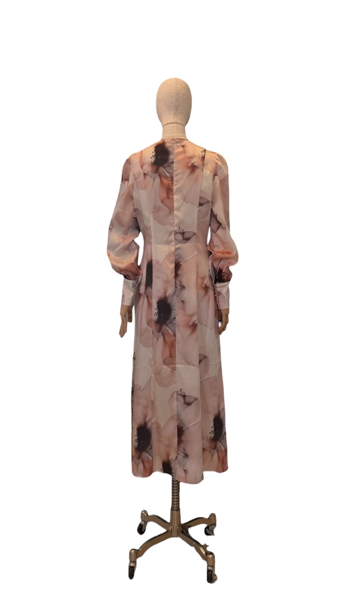 Giovanna Nicolai Mididress mit V-Neck Beige N120