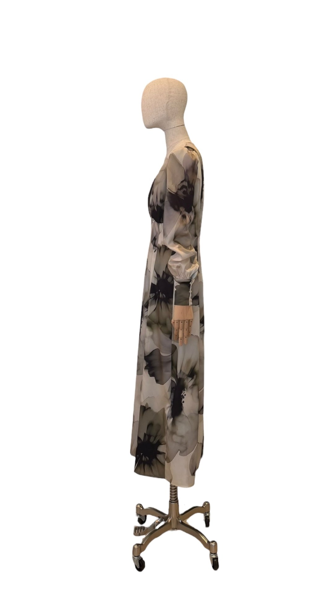 Giovanna Nicolai Mididress mit V-Neck Grün N120
