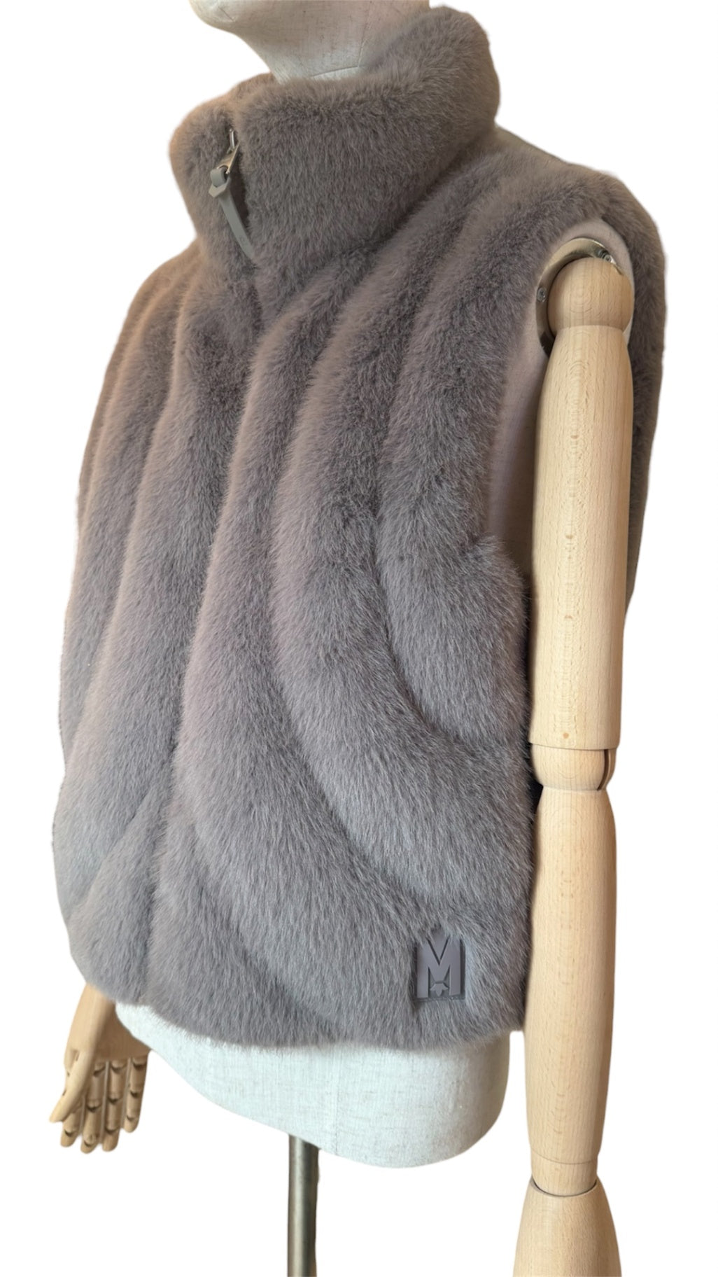 Pre-Loved Mackage Gilet GINNY Faux Fur Taupe