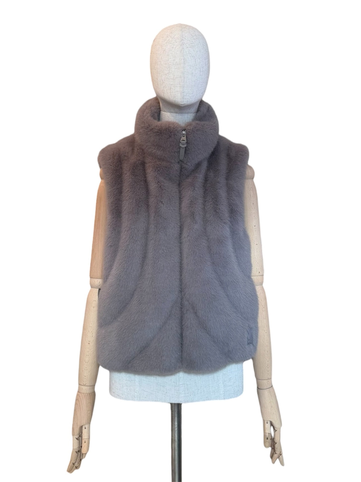 Pre-Loved Mackage Gilet GINNY Faux Fur Taupe