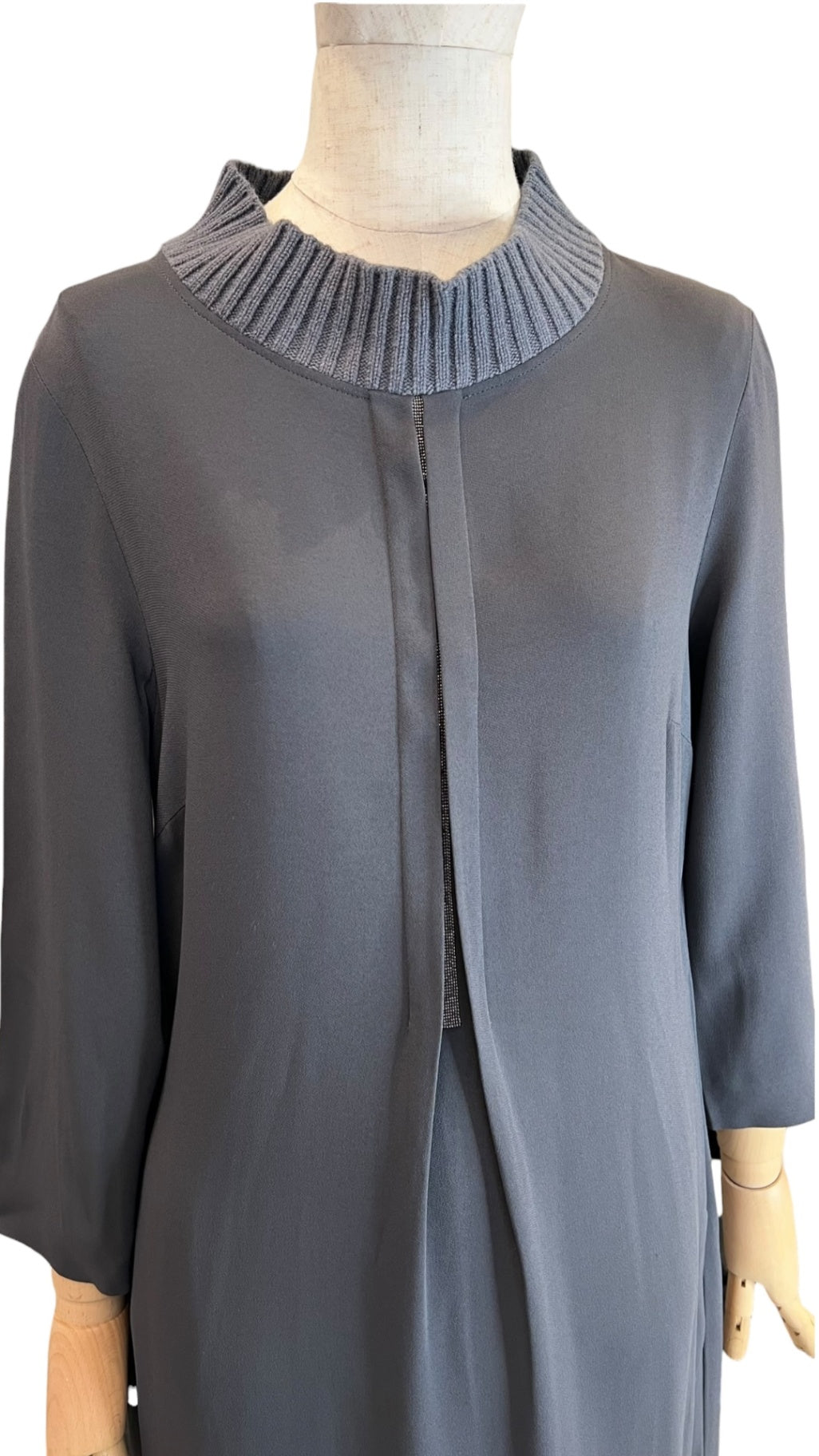 Pre-Loved Fabiana Filippi Etuikleid mit Strickkragen