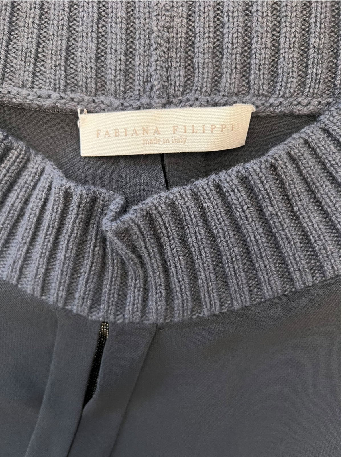 Pre-Loved Fabiana Filippi Etuikleid mit Strickkragen