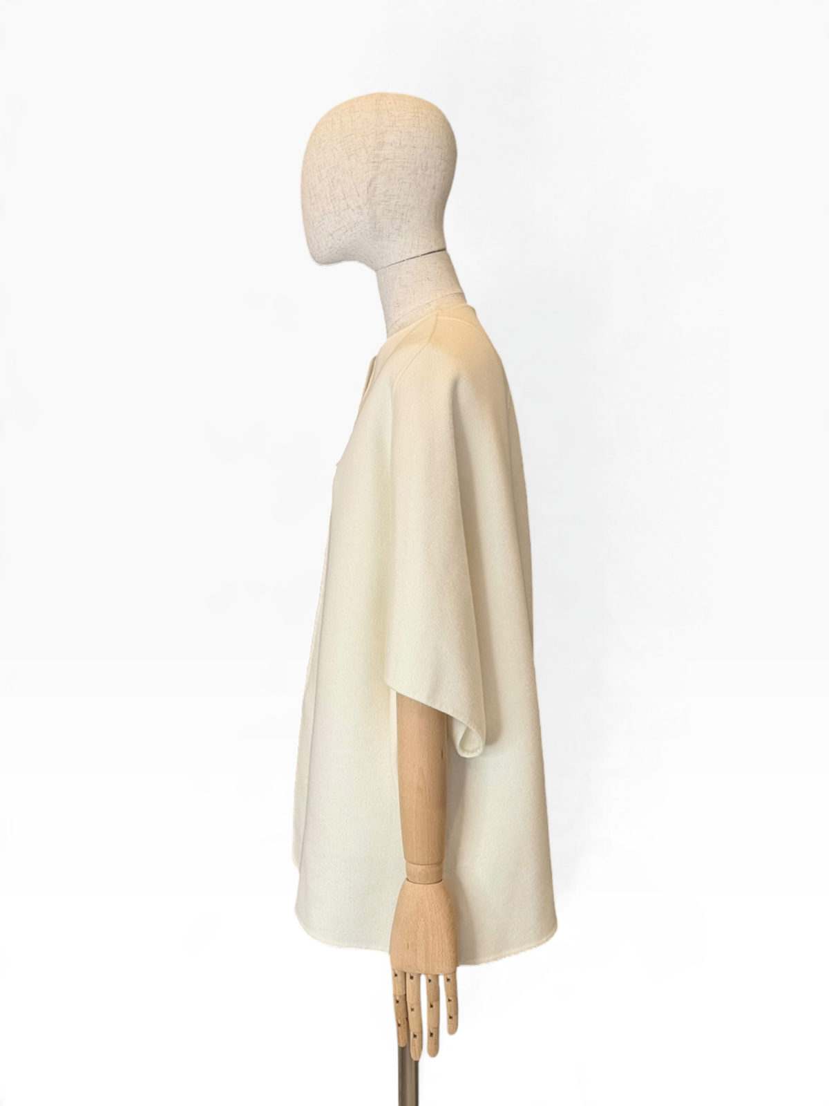 Pre-Loved Kujten Cape-Jacke aus Double-Face-Kaschmir