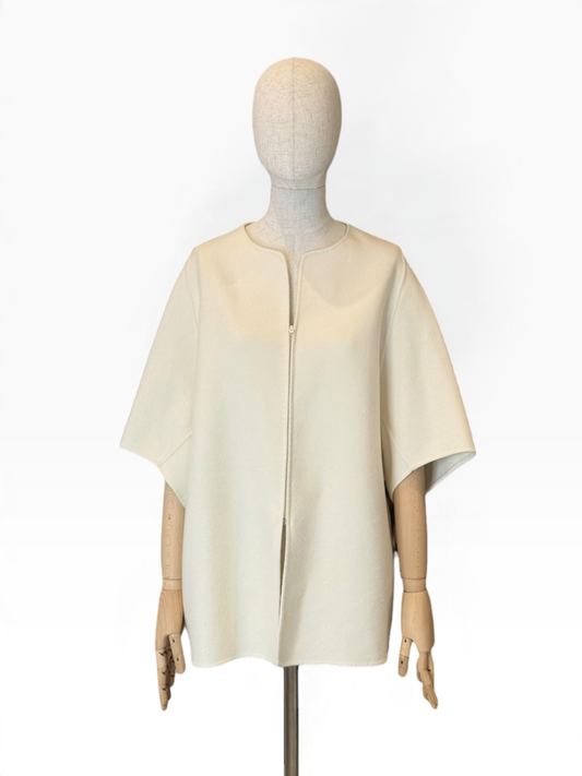 Pre-Loved Kujten Cape-Jacke aus Double-Face-Kaschmir